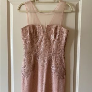 BCBGMaxAzria shear sequin cocktail dress